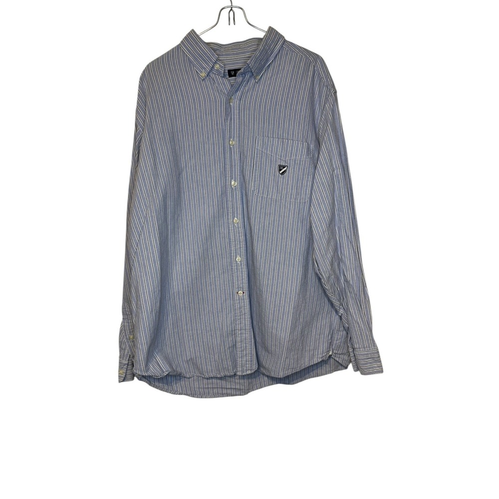 Daniel Cremieux Mens Shirt Striped Long Sleeve Button Down Cotton Pocket Logo XL